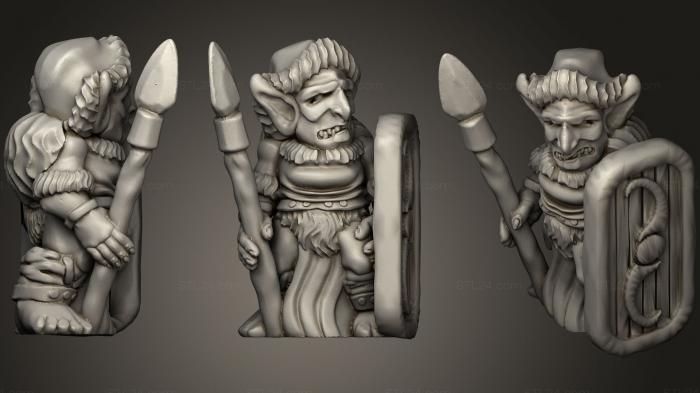 Figurines simple (Goblin Warrior E, STKPR_0567) 3D models for cnc